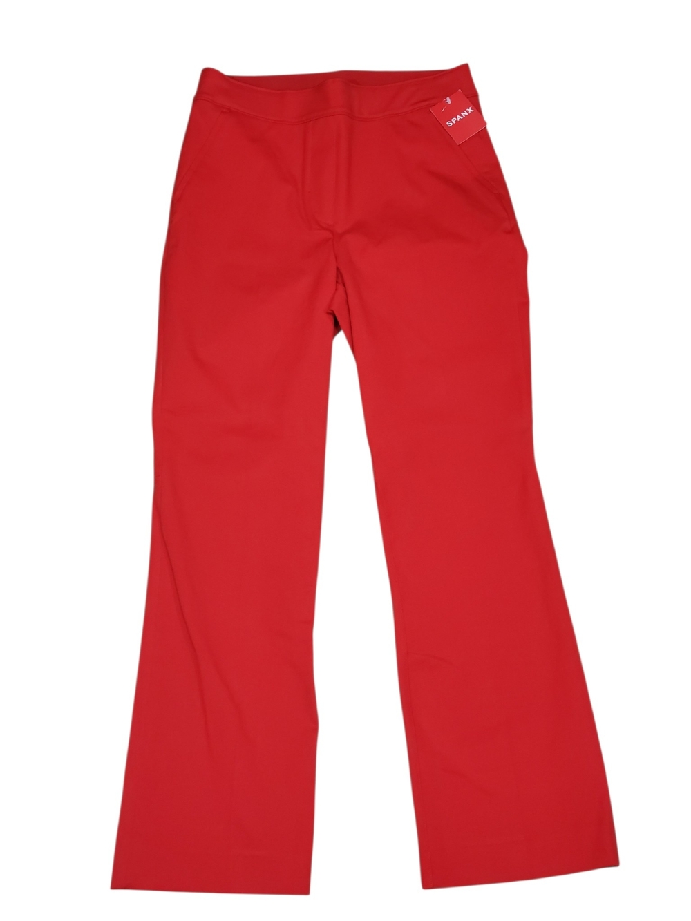SPANX True Red Polished Kick Flare Pull On Cropped Pants Size Small